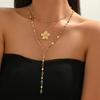 Chic 2PCS Layered Necklace Set Imitation Pearl/Colorful Crystal Flower Pendant Women's Spring Summer Daily & Vacation Wear