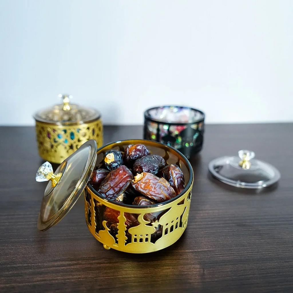 Middle East Arab Muslim Dessert Storage Containers Decorative Ornament Eid Tableware Candy Plate Kitchen Organizer Serving Tray