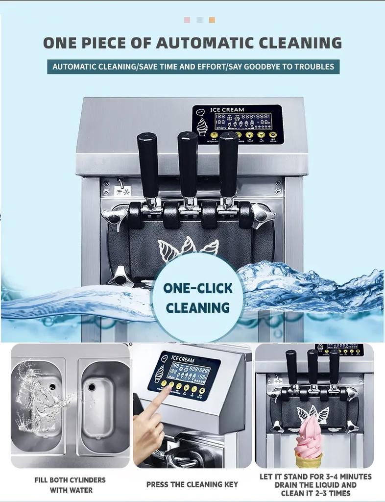 Gewerbliche Weiche Edelstahl Eismaschine Frozen Yogurt Maschine ZM-A126 Tisch Eismaschine