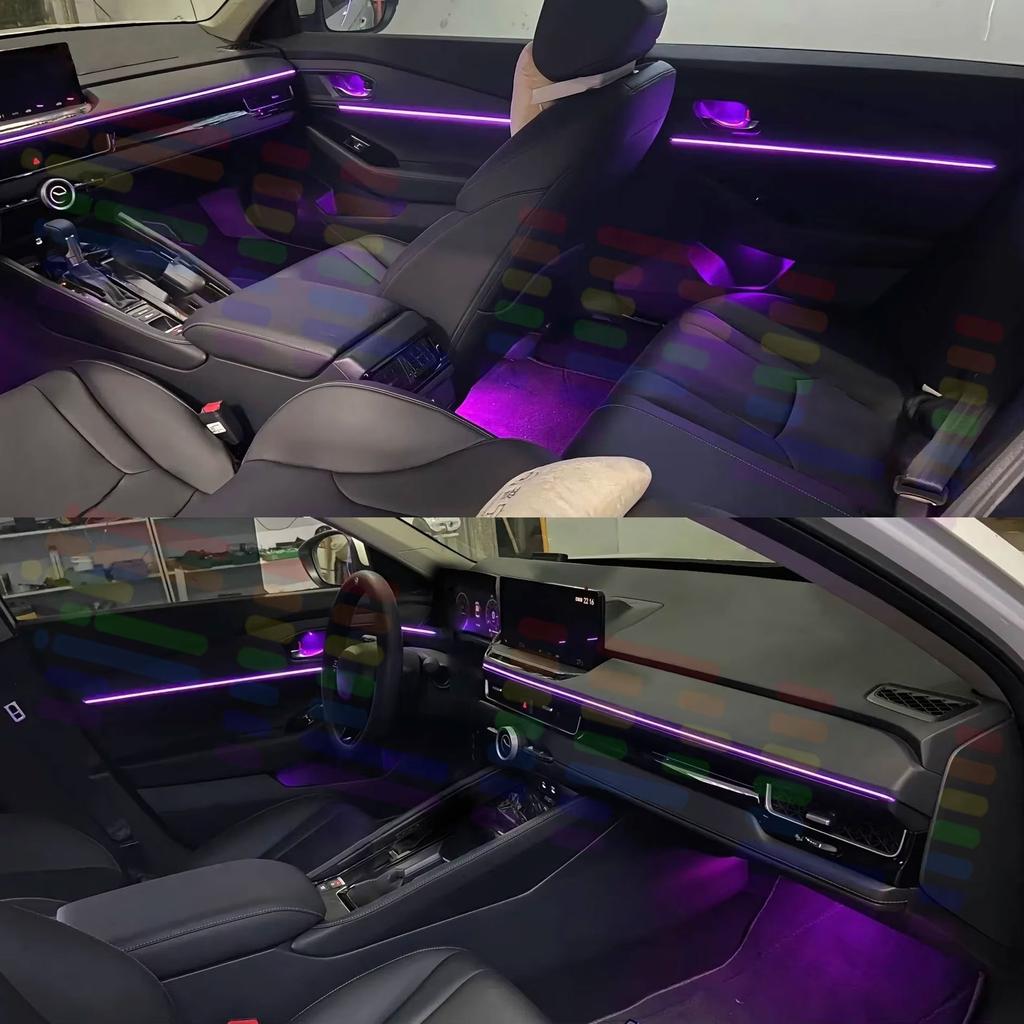 For BMW 2 Series F22 2015-2021 Car LED Ambient Lamps Colorful Atmosphere Lights AutoInterior Neon Strip 64 RGB Lighting Neon Lights 4