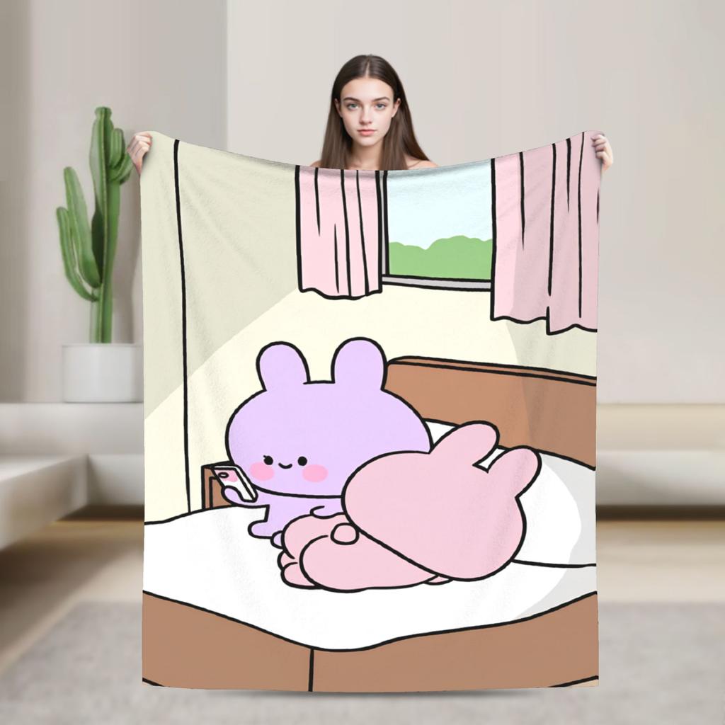 Asamimichan und Anemimi Super Warme Decke Junge Mädchen Plüsch Bettwäsche Überwürfe Flauschige Sofa Sessel Flanell Bettbezug Sofa Bettdecke
