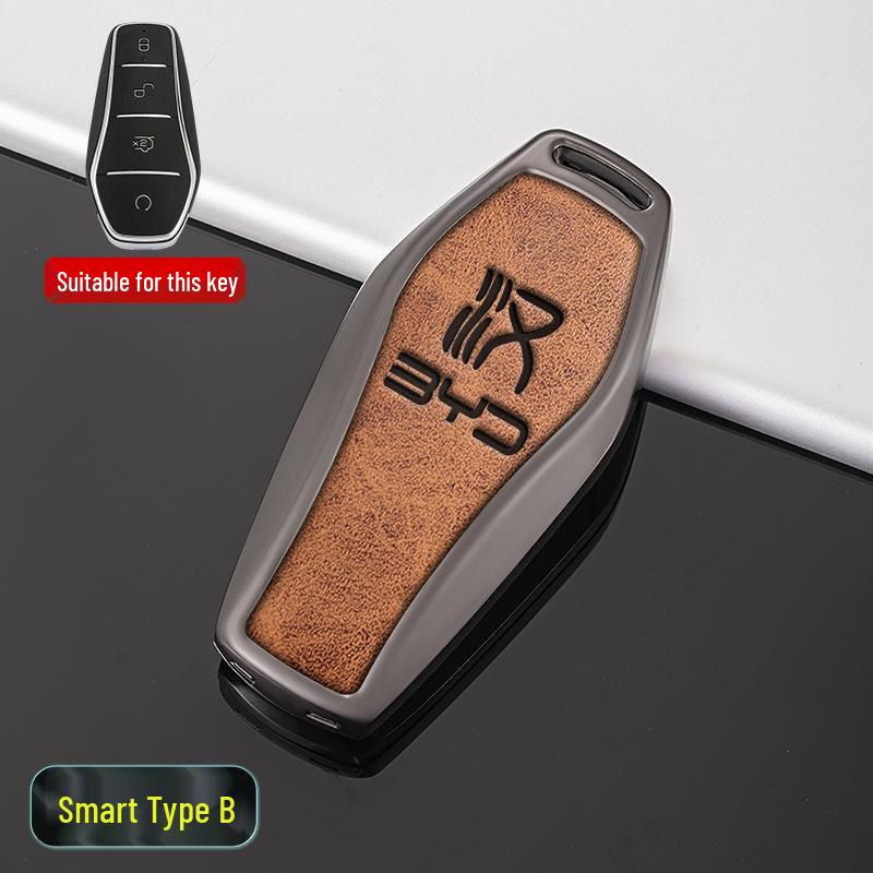 Compatible Key Cover for 2022 BYD Han DM-i EV Genesis Edition - Metal Shell Buckle
