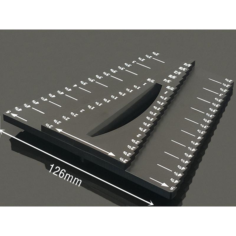 1 Adet 2 In 1 Ağaç İşleme Scribe Cetvel Merkezi Scribe, 1/8 ''ila 5'' Kare Merkezi Scribe Ölçme Aracı Plastik Inç Çizgi Ölçer