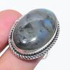 Natural Labradorite Gemstone 925 Sterling Silver Jewelry Ring Size 7 AR-15862