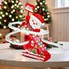 Toddler Roller Coaster Roller Climbing Toys with Santa Design Electric Snowman Coaster with Light Music Track Activity for Boys