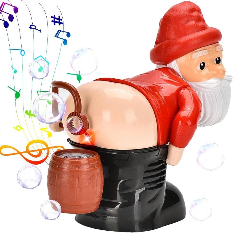 Christmas Funny Bubble Blowing Santa, Farting Bubble Machine, Santa Bubble Machine for Kids, Electric Blowing Bubble Toy with Light and Music Bubble toys