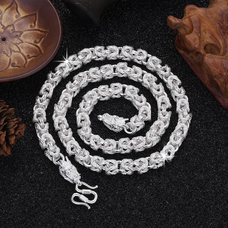 Chain Bone Dragon Jewelry For Men Fashionable And Unique Pendant Necklace Copper Material Electroplated Ochain Style Color A59