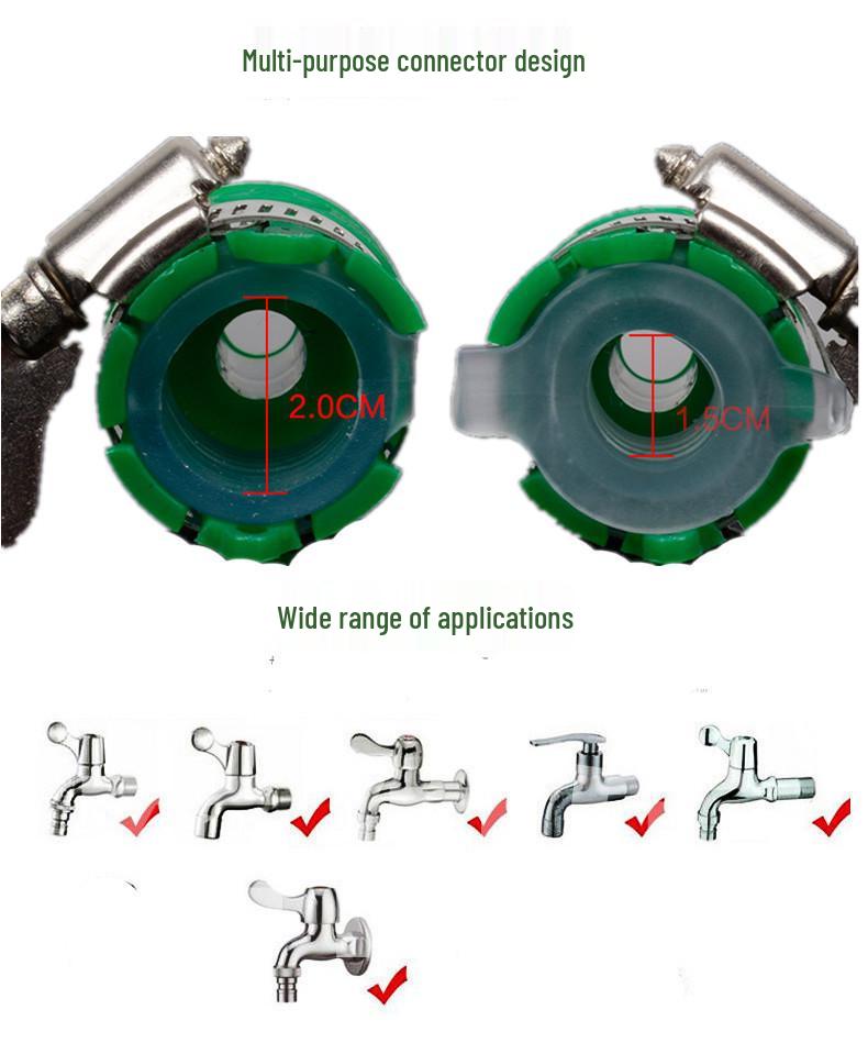 Washable Snake Skin Garden Hose for Faucet Connection, Soft Watering Hose for Car Wash and Household Use, Tap E18