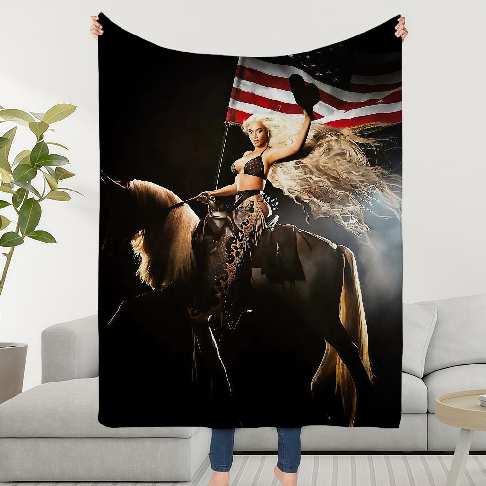 Cowboy B-BeyonceS-ES Blanket Throw Super Cosy Plush Carter Living Room Sofa Couch Childish Birthday Gifts