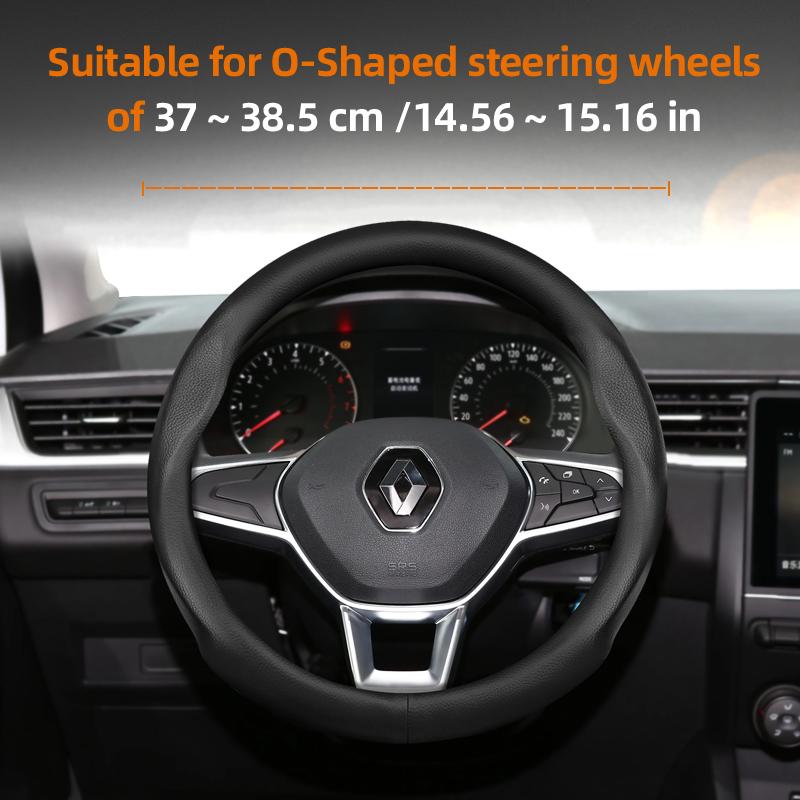 ZKMD1 Suitable for Renault Ultra-Thin Breathable Leather Steering Wheel Cover Suitable for Megane 3 2 4 Clio4 5 Captur Trafic