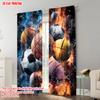 2pcs,2D plane printing Creative Curtains Basketball_ Soccer & Football Design Polyester Woven (without rod) Decorations For Home