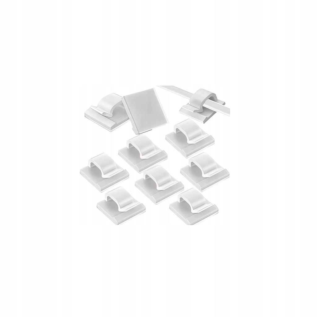 Self-Adhesive Mounting Clips for Cables 14.2x13.6 10 Pieces