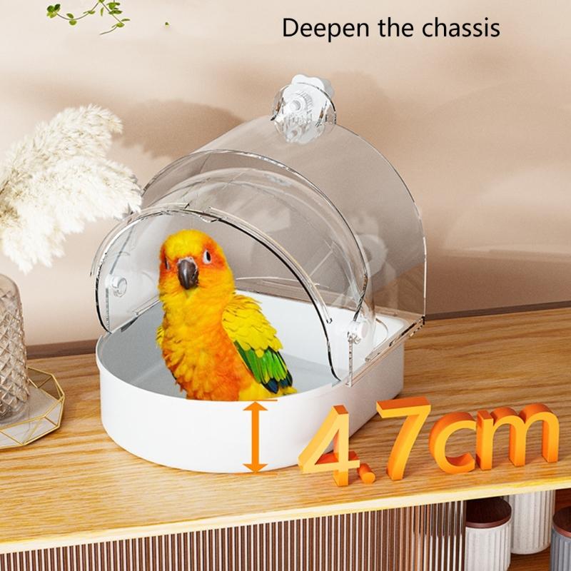 Bath Room Feeders Bird Baths Tub Bowl Breathable Bird Bathtubs Shower Box for Small Pet
