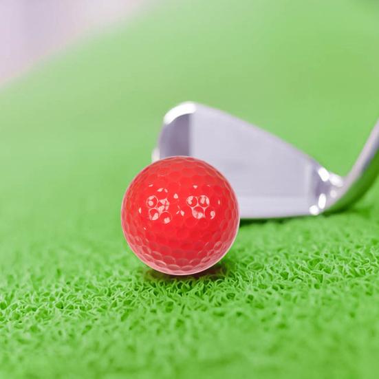 Yousheng Rubber Golf Practice Ball, Double-Layer Putting Swing Training Golf Ball, Professional Golf Ball for Driving Range Indoor Outdoor
