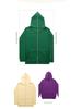 Men's Solid Color Full Zip Hoodie Sweatshirt