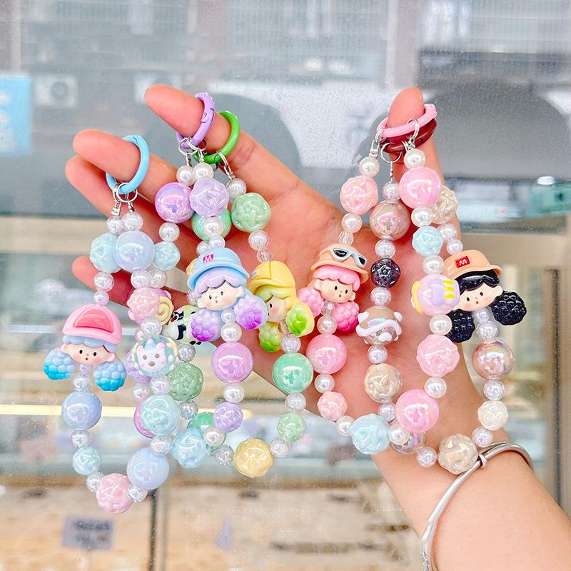 Molinta Beads Mobile Phone Chain Charm Keychain Girl Woman Cell Phone Case  Pendant Key Strap Rope