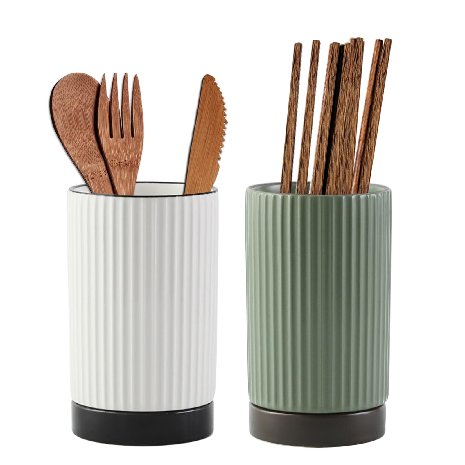 

Стильная керамическая подставка для палочек для еды с дренажем для и Кухонный держатель для кухонных инструментов и посуды из 2 A ELECTRO-WEIDEWORLD