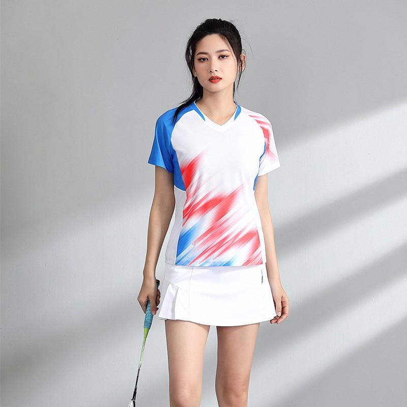 Quick-Dry Breathable Badminton Sport Set Unisex Short Sleeve Top Shorts Tennis Pickleball Running Gym