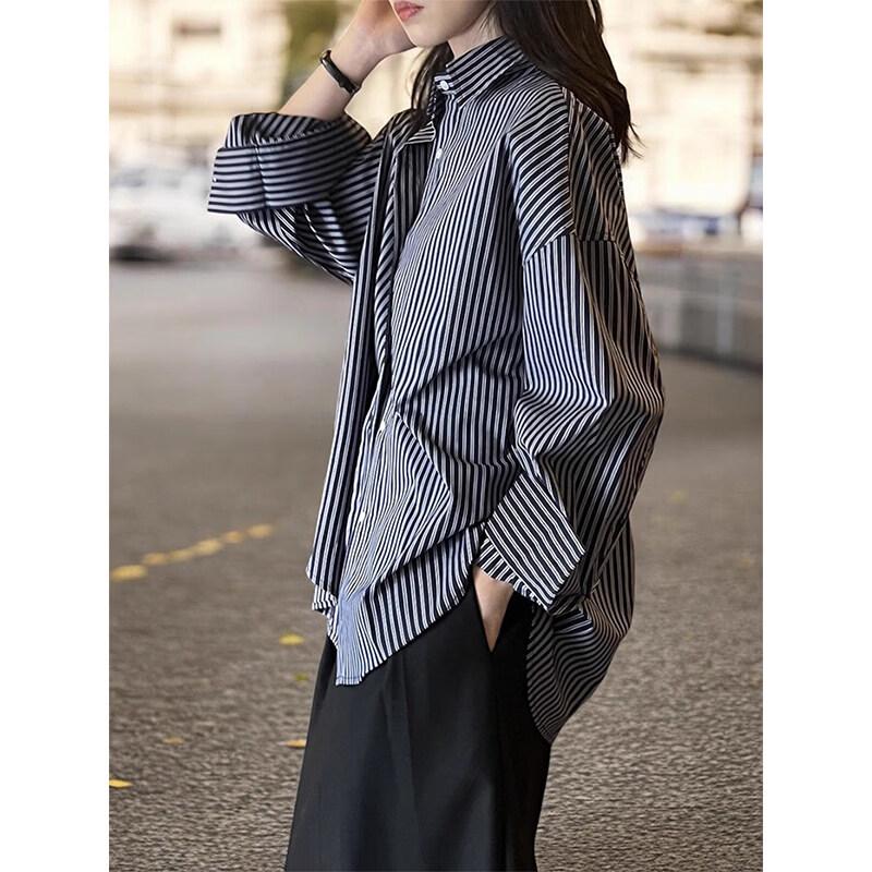 Basic House Women's Striped Commuter Blouse