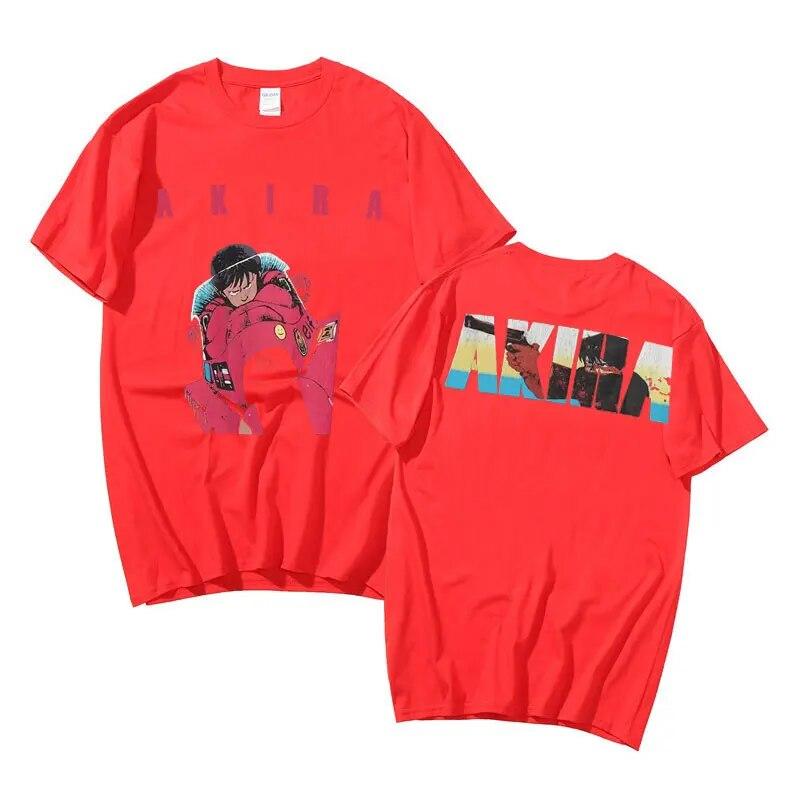 90s Action Sci-fi Anime Akira Double Sided Graphic Print Tshirt Unisex Women Fashion Streetwear Oversize Hip Hop Tees Short Sleeve