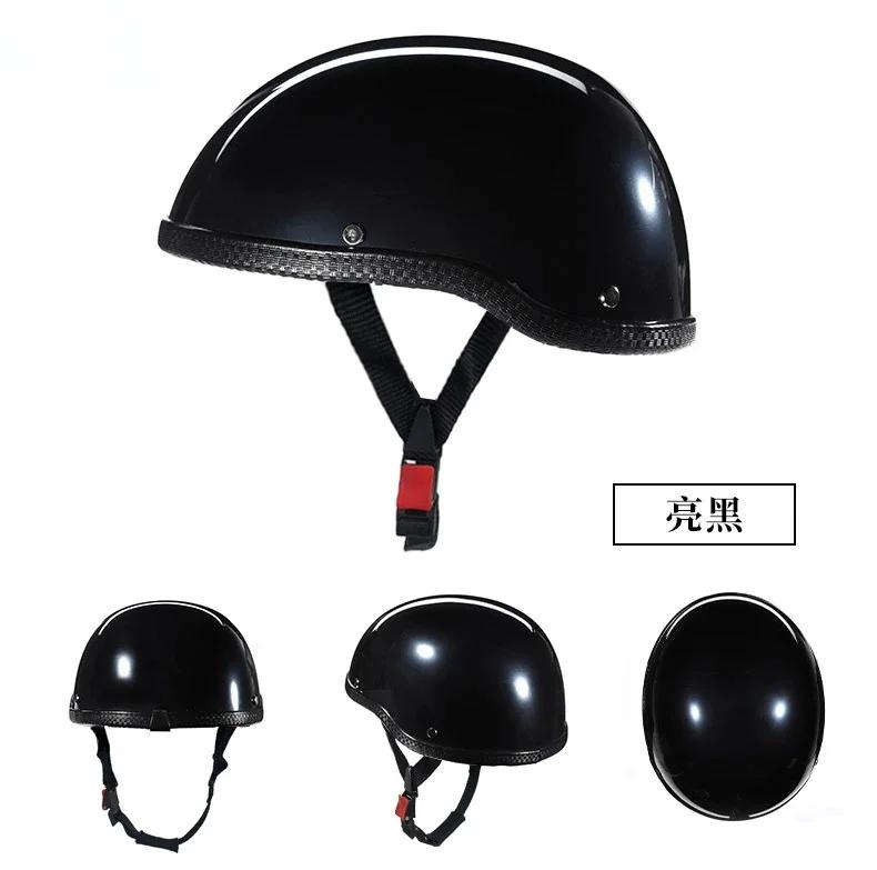 Retro Motorcycle Helmet ABS Shell Unisex Half Face Helmet Motorcycle Mountain Bike Riding Helmet Fashion Motorcycle Equipment
