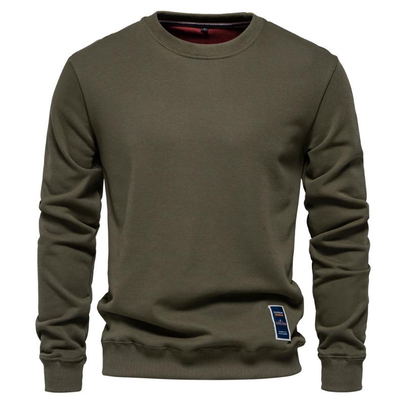 Men’s Euro Fit Loose Fit Solid Crew Neck Sweatshirt