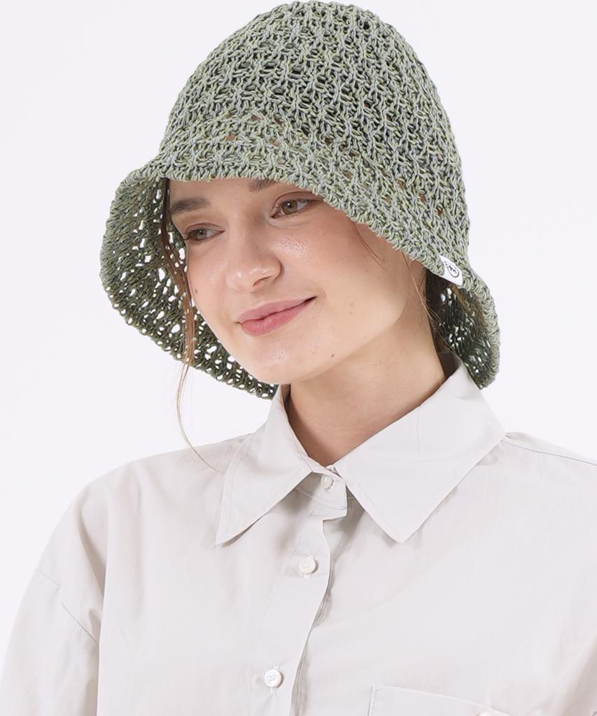 THE-ABON Beach Massed Sun Bucket Hat Black