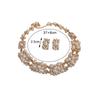 Set Colier Cercei Dreptunghiulari cu Perle 3 Bucăți Colier Choker Vintage Accesoriu Seturi de Bijuterii de Lux Ușor Accesorii Nuntă