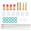 30-delat set TIG-svetsning Glasmunstycke Kit Värmebeständigt 4# 5# 6# 7# 8# 10# Tillbehör för WP‑171826-serien