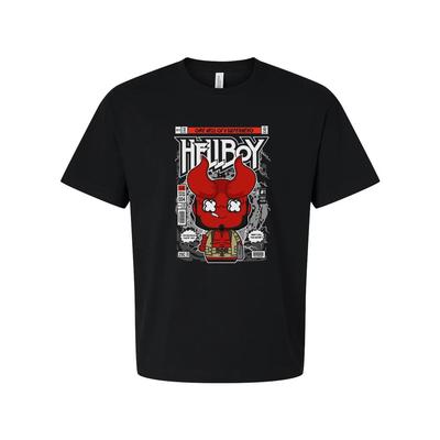 Hellboy Unisex Grafik T-Shirt Mit Gehörntem Roten Dämonen-Artwork Und Comic-Stil Pri