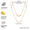 Trend Elegant Imitation Pearl Bead Double Layer Stacking Necklace for Women Stainless Steel Hammer Chain Necklace Jewelry Gift