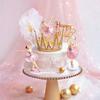 3Pcs  Shower Cake Decor Wedding Ballet Girls Cake Topper Cupcake Topper Girl