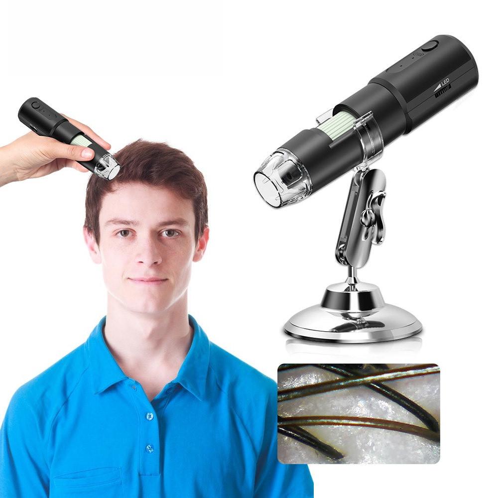 1000X 8 LED Analyzer Wireless Portable Zoom Microscope HD Magnifier Digital Video Camera Skin Detector