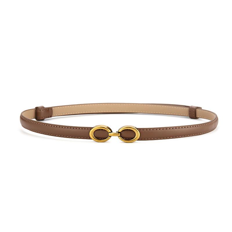 Genuine Leather Womens Fashion Belt With Pearl Detail For Casual And Formal Wear