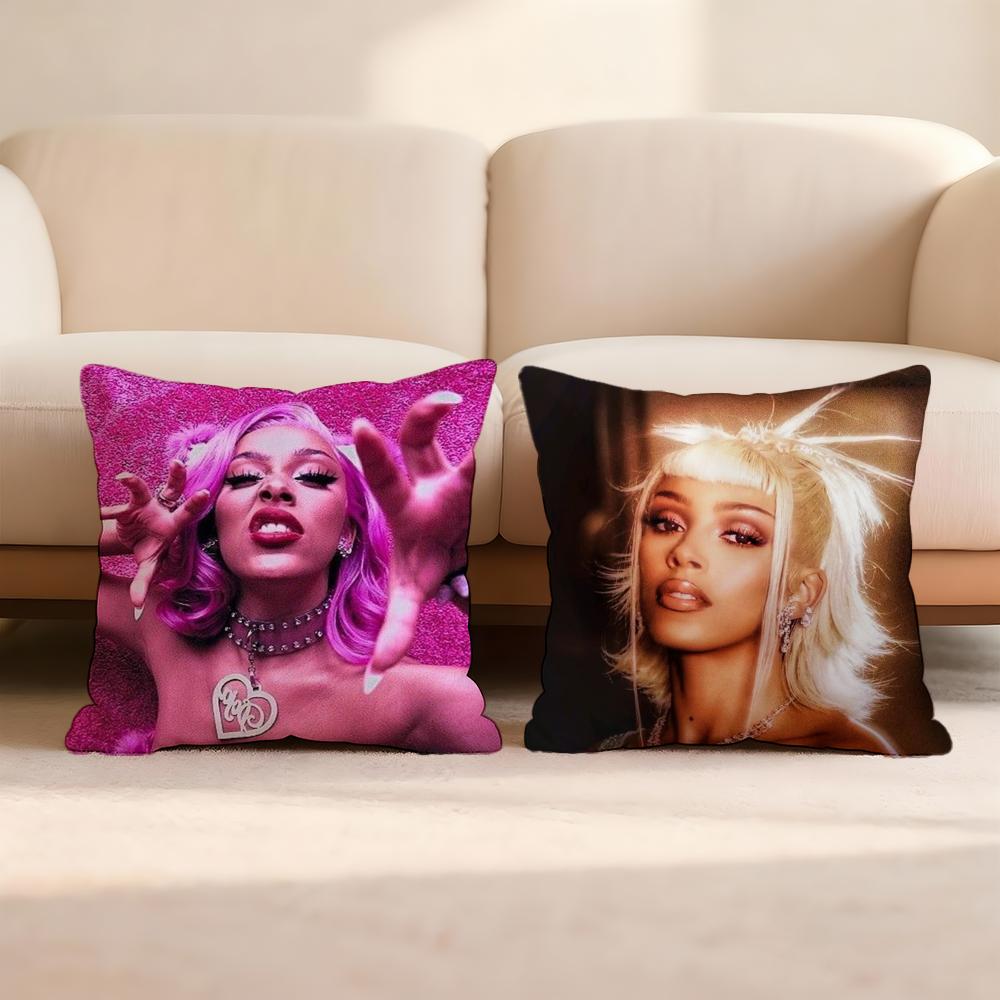 Singer D-Doja CatS Cushion Cover Home & Car Multi-Scene Pillow Cover - Reversible, Soft & Durable for Daily Use