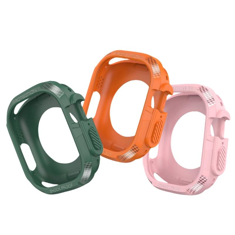 Carbon Fiber Case For Apple Watch Series 10 42mm 46mm Soft TPU Bumper Shell For iWatch S10 Shockproof Cover