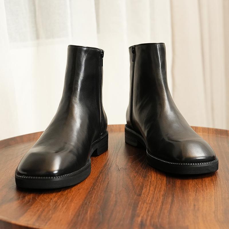 Men's 2026 Retro High-Top Leather Martin Chelsea Boots - Genuine Leather, Winter British Style