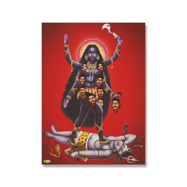 Shiva Parvati Poster, Hinduismus, religiöse Kunst, Ganesha, Leinwandgemälde, Vishnu, gedrucktes Wandbild, Wohnzimmer, Heimdekoration