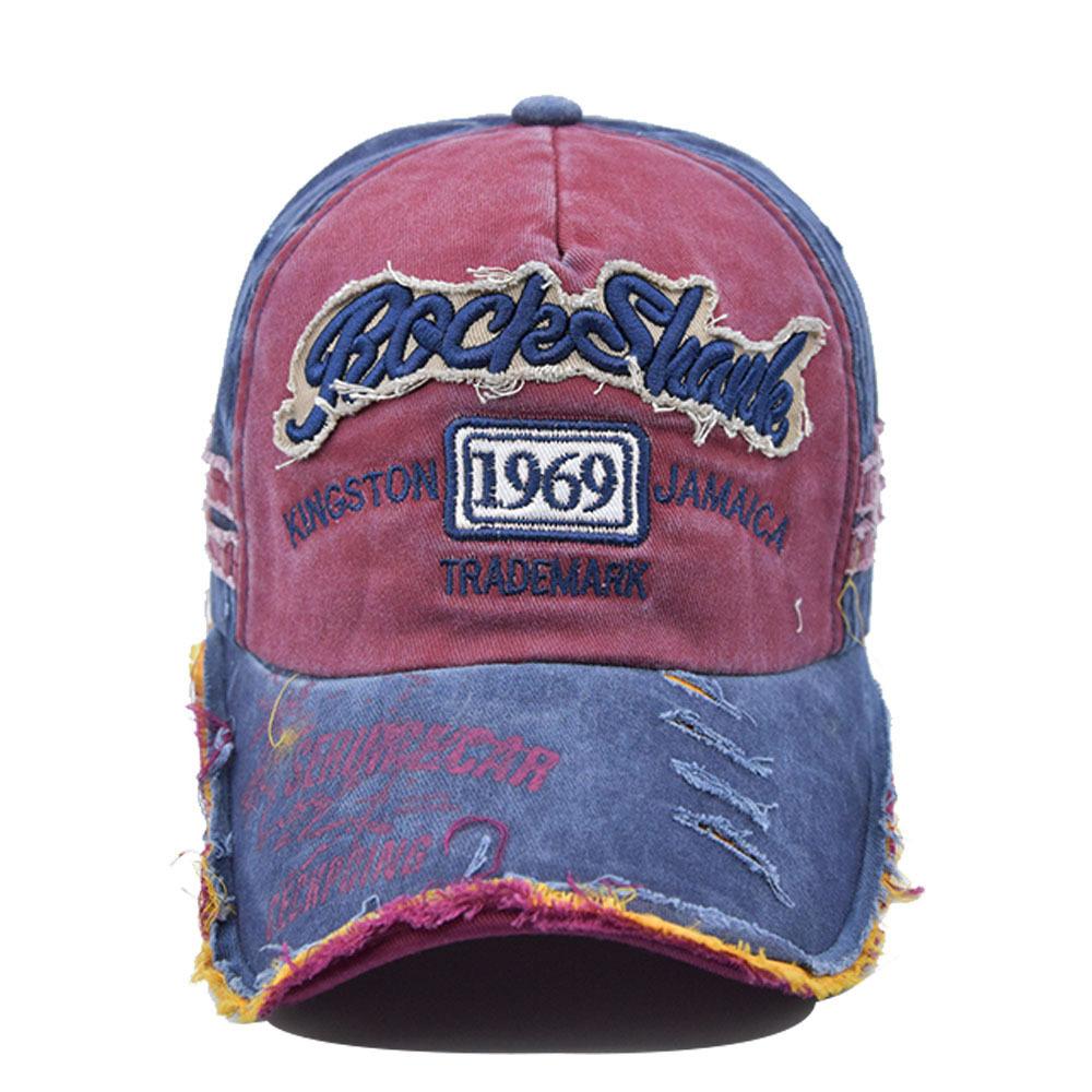 Unisex Washed Denim Baseball Cap High Quality Sports Hats Summer Hat Cap For Men Women 1969 Letter Streetwear Cap