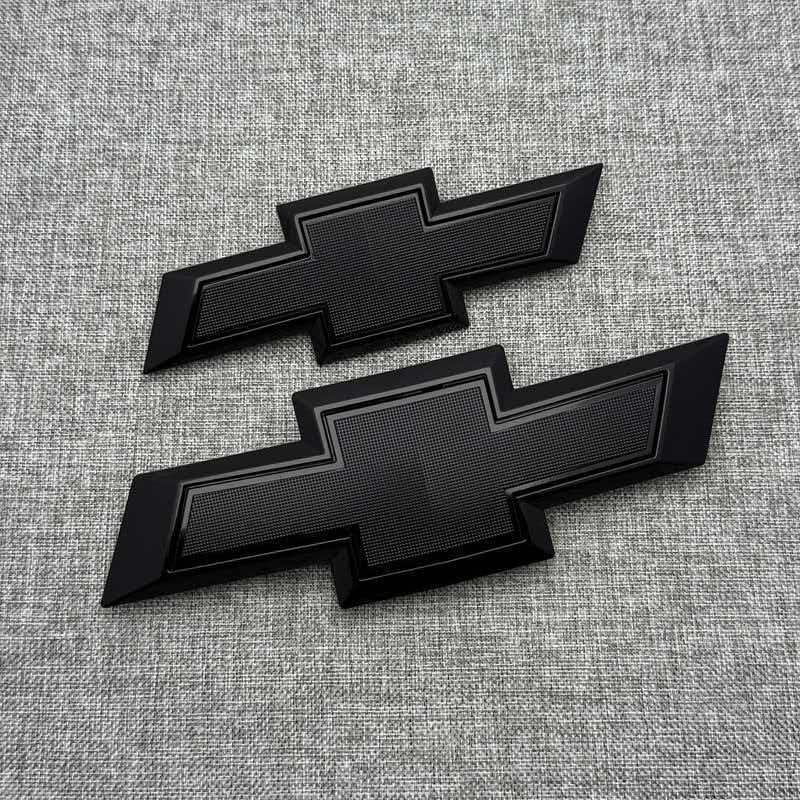 2pcs for 2013-2015 Chevrolet Malibu Front & Rear Black Bowtie Emblem