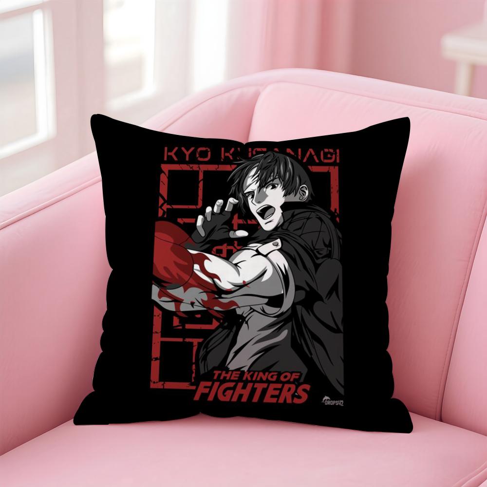 Classic Fighting Japanese Game TThe King of FFighterS Cushion Cover Pillow Case Soft Skin Friendly Fabric  Concealed Zipper