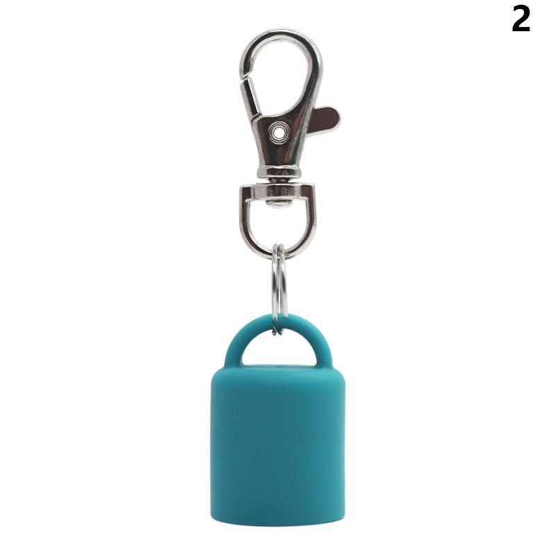High Quality Practical Silicone Keychain Cap Portable Durable Holder Keychain Compatible For Lip Balm Lipstick Storage Cap