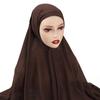 Women Chiffon Hijab Scarf Head Wrap Solid Instant Shawls Muslim Hijabs
