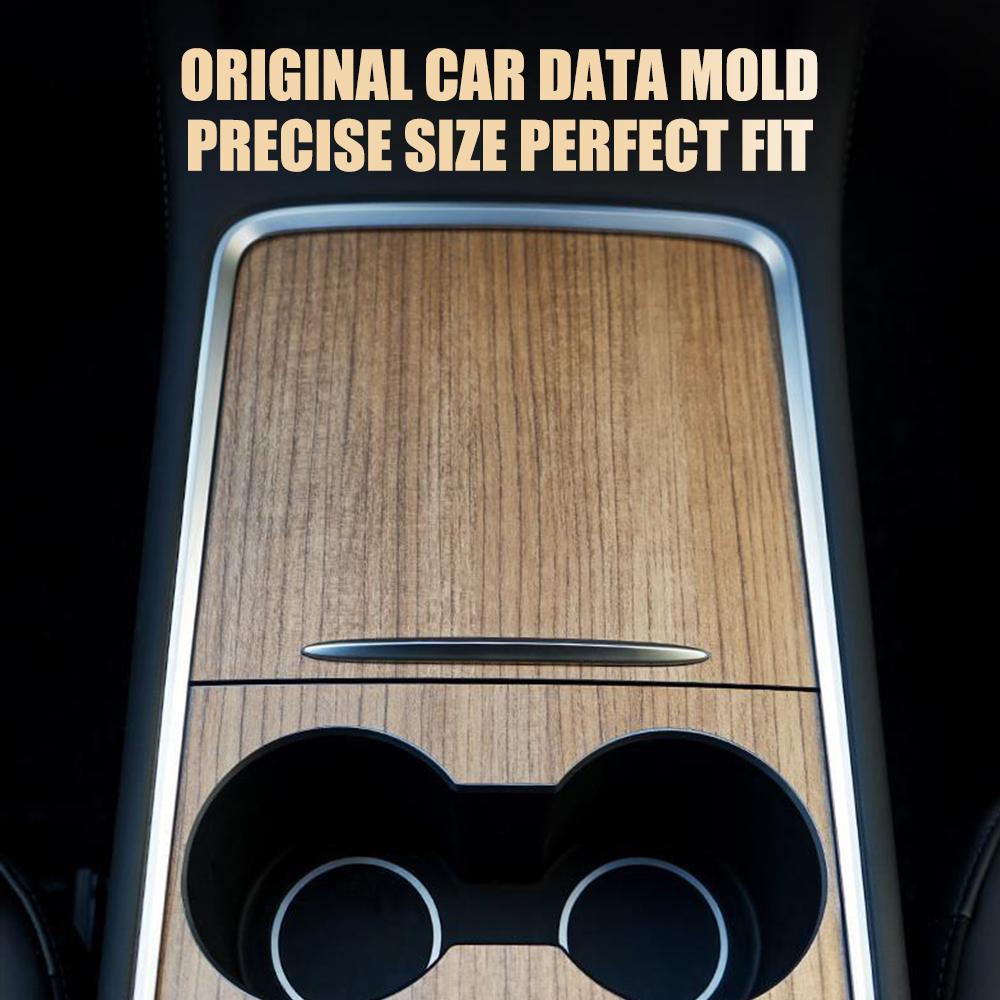 For Tesla Model 3 Model Y 21-22 PVC Film Car Central Control Panel Sticker Interior Decoration Multi Style Central Console Trims