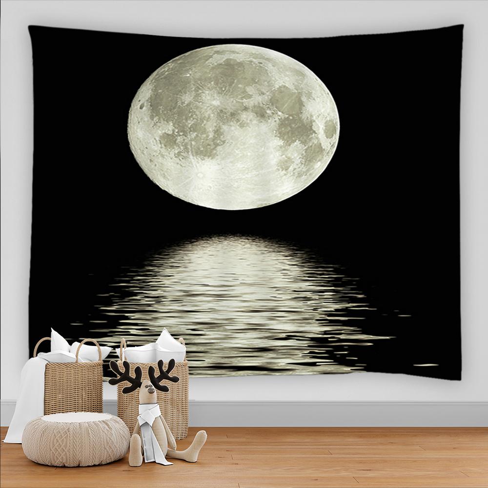 Moon Star Pattern Tapestry Home Decor Wall Sun Earth Star Sky Print Pattern Blanket