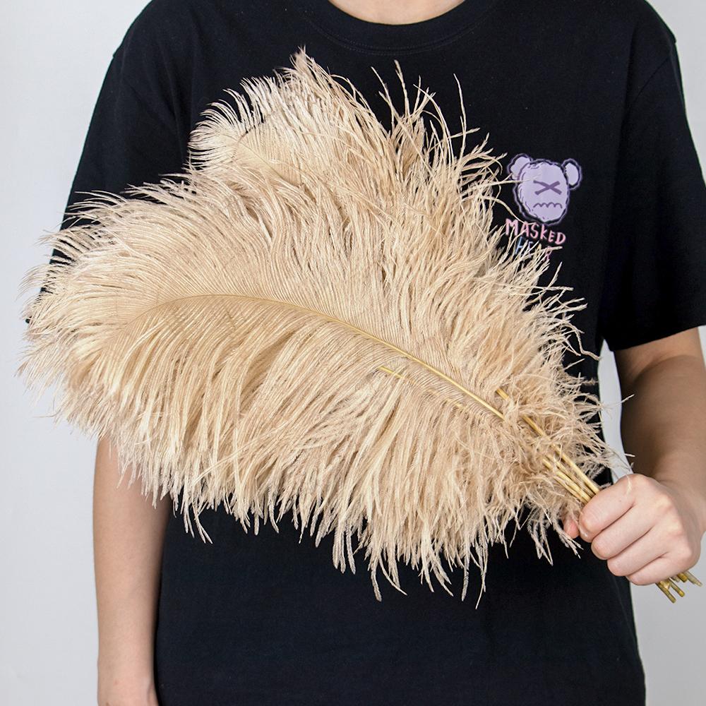 

10 шт. Большие страусиные перья 15-60 см для DIY поделок, свадебного стола, центрального декора, страусиные плюмажи, карнавальная вечеринка, сценические аксессуары, оптом 30-35cm верблюд