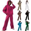 Neues Frühling Herbst Lässiges Loungewear Set Locker Langarm Weitbeinige Hose 2-teiliges Outfit Bequem Elegant Damenmode