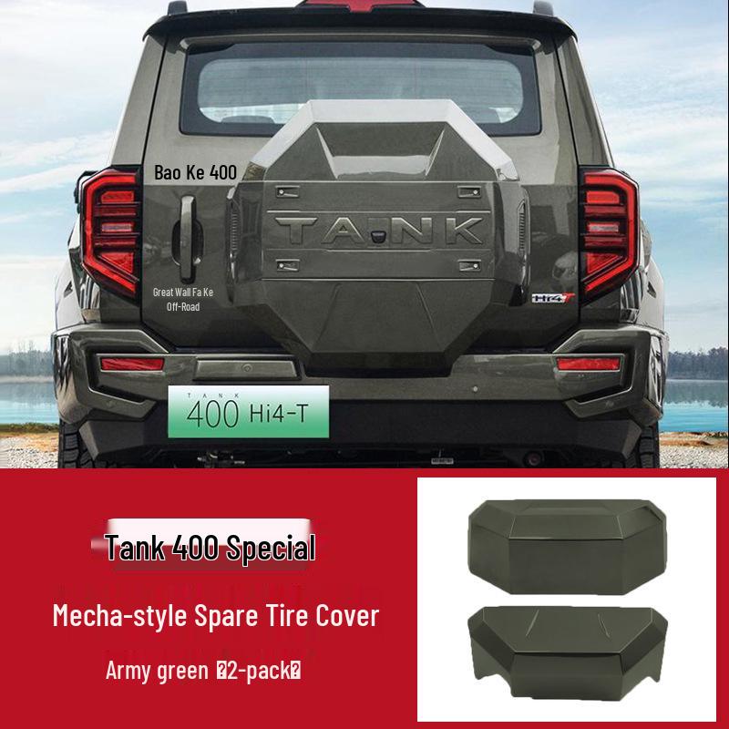 Tank 400 Hi4T/Hi4Z Spare Tire Cover: Original Mecha Style Peeking Design