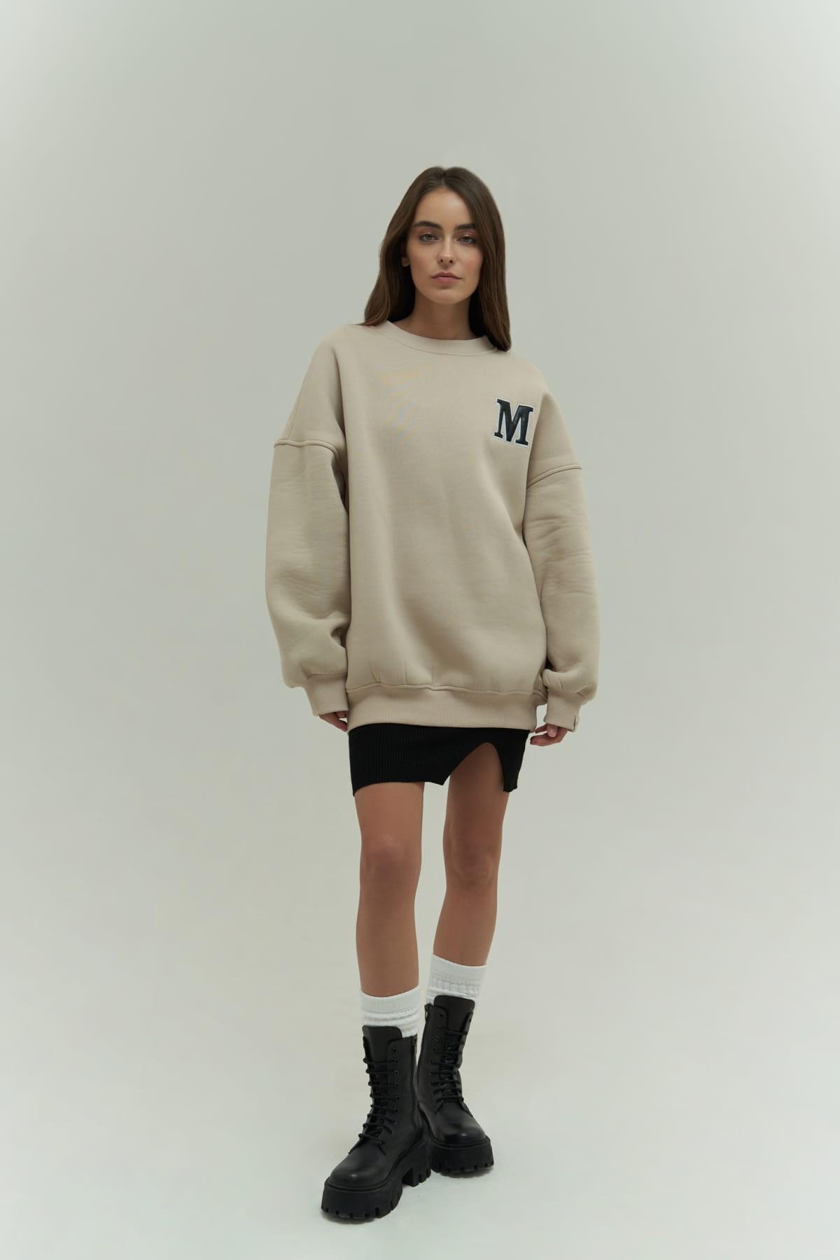 

2460 - Толстовка оверсайз Mai Collection Venera Bone L костяной