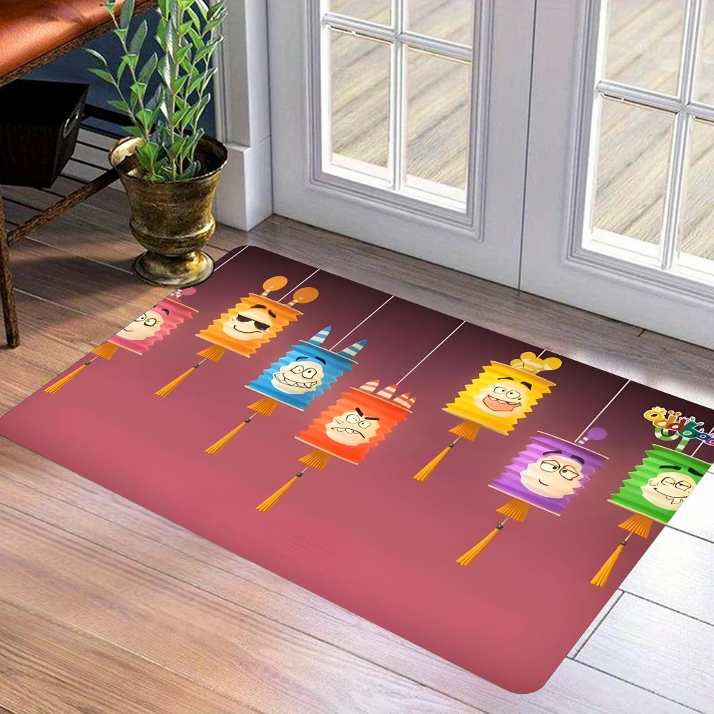 Decorazioni per la Casa Tappetino Oddbods Tappetino per Porta in Flanella Antiscivolo Camera da Letto Soggiorno Decorazioni per la Casa